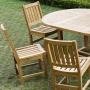 set 184 -- 47 x 47-71 inch round extension table x-thick wood (tbf-a014) and balboa side chairs (ch-0109)